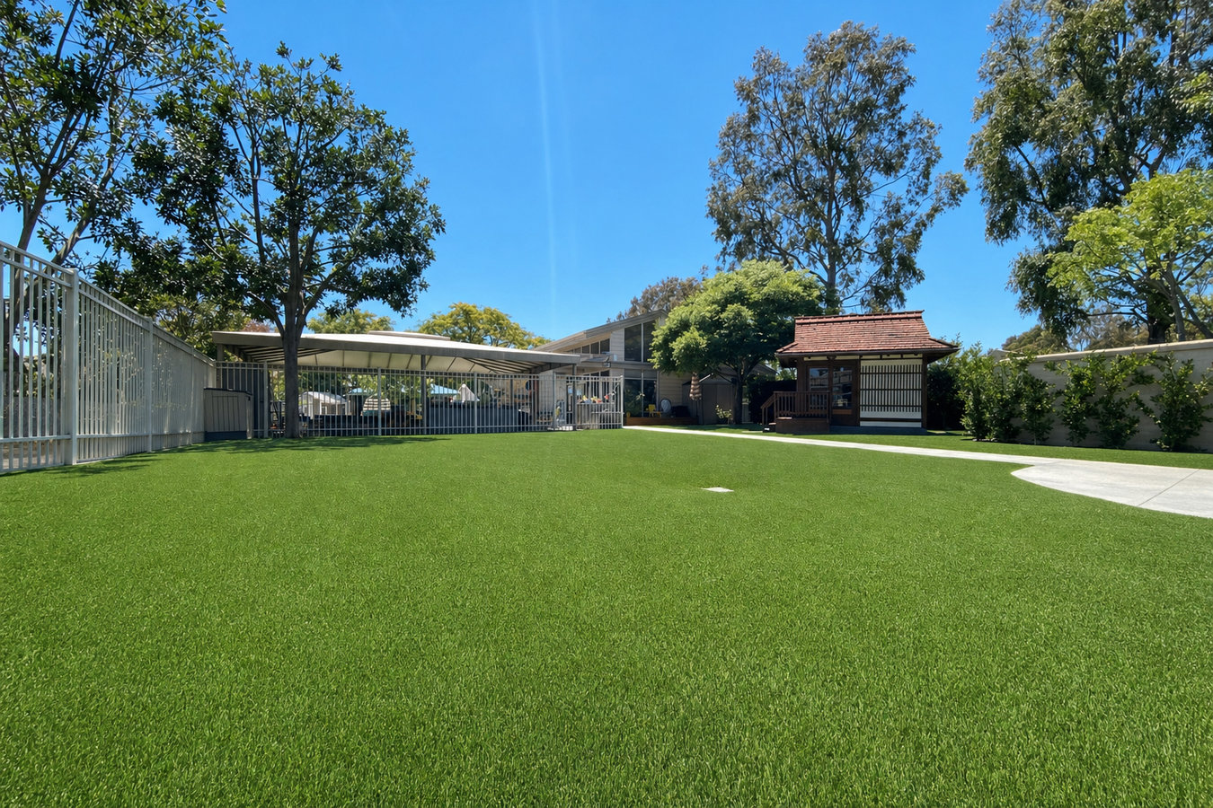 Commercial turf installation